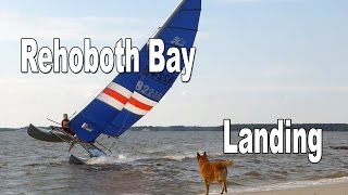 landing my Hobie Cat on the New Road beach on Rehoboth Bay [upl. by Aicela]