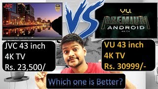 JVC 4K TV vs VU 4K TV in 43 inch  VU 4k best TV [upl. by Aisel]