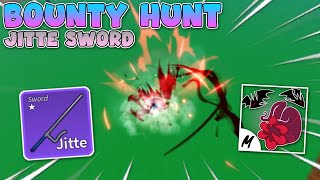 Jitte Rework  Sanguine Art Combo Bounty hunting  Blox Fruits [upl. by Ahtan]