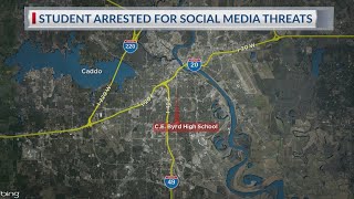 Caddo Parish Sheriff’s Office Byrd student arrested for terrorizing after school treat [upl. by Ialokin441]