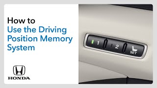 How to Use the Driving Position Memory System [upl. by Stralka575]