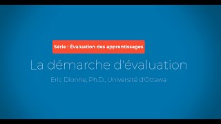 La démarche dévaluation des apprentissages [upl. by Vaden]