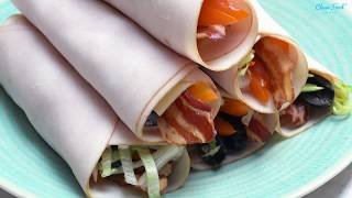 Low Carb Sandwich Rollups Recipe  Back to School Meal Prep [upl. by Esyla750]