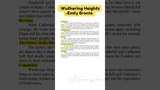 Wuthering HeightsEmily Bronte ARsummaryguidance drrajalakshmialagumalai shorts trending Viral [upl. by Leticia]