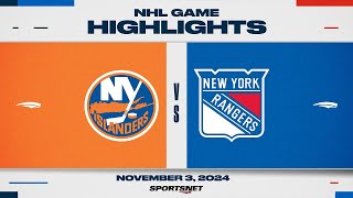 NHL Highlights  Islanders vs Rangers  November 3 2024 [upl. by Damaris390]