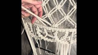 Vastzetten draad Kroonluchter macrame [upl. by Roseanna]