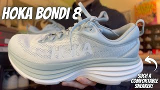 I COULD WEAR THESE ALL DAY  Hoka Bondi 8 Cloud Blue Boxing  Review  On Feet [upl. by Nnylyram]