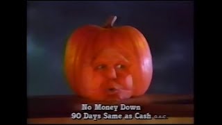 1987  The Bedroom Mattress Store  Talking Pumpkin Commercial [upl. by Nerehs]