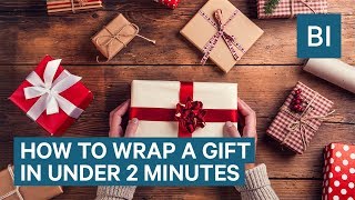 How To Wrap A Gift In Under 2 Minutes [upl. by Mak]