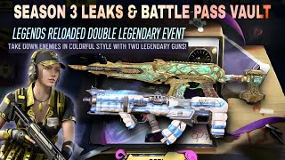 New Codm Season 3 leaks 2024  Double Legendary Event  Codm Season 3 Battle pass Vault Leaks 2024 [upl. by Alcott648]