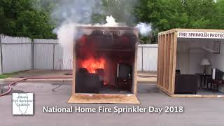 2018 Home Fire Sprinkler Day  Flashover Demonstration No Sprinklers Barrington Illinois [upl. by Surdna]