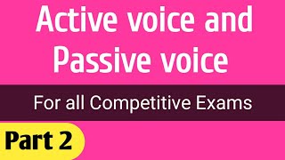 Active voice and Passive voice part 2 [upl. by Milena]