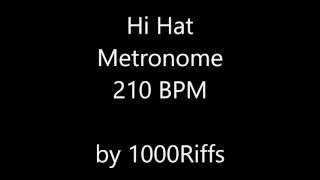 Hi Hat Metronome 210 BPM [upl. by Dusza]