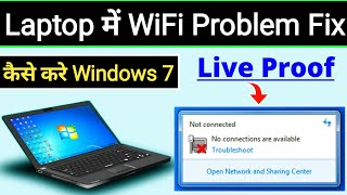 Windows 7 Laptop Wifi Problem Fix  Solve Wifi Problem In Windows 7 Laptop [upl. by Agnimod194]