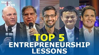 Top 5 Entrepreneurship Lessons From Most Successful Entrepreneurs  Life Lessons  Startup Stories [upl. by Efron]