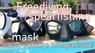 Best FREEDIVING MASKS inner volume comparison [upl. by Junko907]