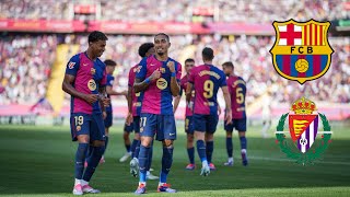 FC Barcelona Vs Real Valladolid CF  La Liga MD4  Highlights  FC24 [upl. by Tahp]