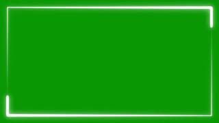 Square Shape Frame  White Neon Effect  Green Screen  Chroma Key  No Copyright [upl. by Elvis]