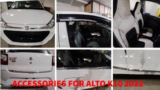 ALTO K10 VXI 2022 ACCESSORIES  CHROME KIT FOR ALTO K10  MARUTI GENUINE ACCESSORIES 👍👍 [upl. by Ttelrats318]