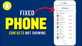 How to Fix Phone Contacts Not Showing in Snapchat✅ [upl. by Fai]