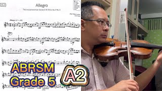 ABRSM Violin Grade 5 A2 Leclair Allegro Violin only [upl. by Delinda576]