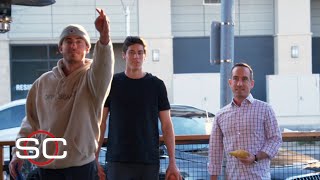 Cody Bellinger Christian Yelich compete to see whos the MVP of bar games  SportsCenter [upl. by Anaerb]