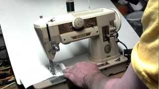 Embroidery amp Cam Test Vintage 1958 Singer 401A Cam Sewing Machine NA871452 [upl. by Aronaele]