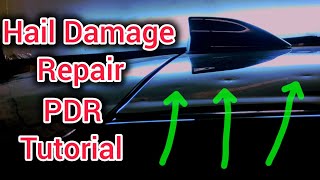 Hail Damage Repair  How to repair hail damage with pdr tools PDR tool tutorial [upl. by Atiker]