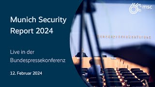 Bundespressekonferenz live Münchner Sicherheitskonferenz präsentiert Munich Security Report 2024 [upl. by Ylirama195]