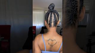 Braided Ponytail ✨naturalhairstyles braids braidedhairstyles braidedponytail hairtutorial hair [upl. by Sande]