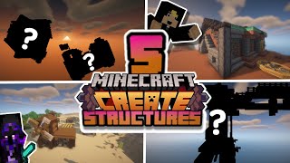 I made 5 NEW STRUCTURES in Minecraft Create [upl. by Kisor]