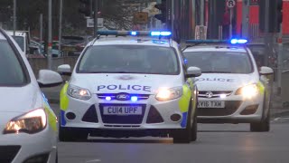 Northants Police cars responding URGENTLY in CONVOY [upl. by Asilegna807]