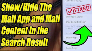 How To Fix Mail App Showing Up In The Search Result [upl. by Gillie]