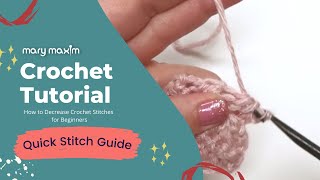 How to Decrease Crochet Stitches for Beginners [upl. by Nomma647]