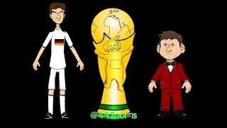 🇧🇷WORLD CUP FINAL HIGHLIGHTS 2014🇧🇷🇩🇪Germany v Argentina🇦🇷 Mario Gotze Goal Cartoon [upl. by Haerr]