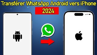 Sans Réinitialiser Transférer WhatsApp Android vers iPhone 1615  SE [upl. by Osy]