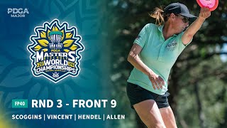 2024 PDGA Masters Disc Golf World Championships  FP40 R3F9  Scoggins Vincent Hendel Allen [upl. by Etteluap]