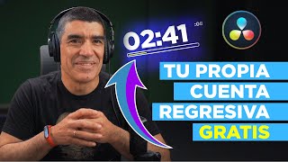 Crea tu CUENTA REGRESIVA en Davinci Resolve 17 ► ¡DESCARGA GRATIS [upl. by Ilahsiav]