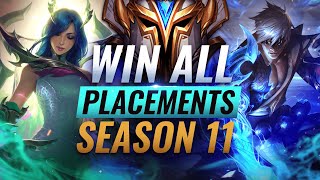 WIN EVERY PLACEMENT Tricks To DOMINATE Your Placement Matches  League of Legends Season 11 [upl. by Lacsap182]