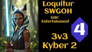 SWGOH Loquitur 3v3 GAC K2 M4 Rey JML Great Mothers Padme Rex Clones [upl. by Anna723]