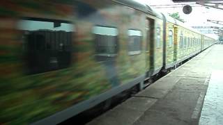 WAP5 Sealdah Duronto Bullet Train of ERVery High Speed Devastating Action [upl. by Ynnus]