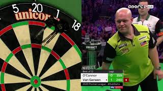 William OConnor vs Michael van Gerwen Premier League Dublin 20200227 54 [upl. by Bernice695]