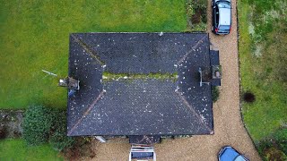 LOTS OF MOSS ROOF CLEANING  PRESSURE WASHING [upl. by Acnayb398]