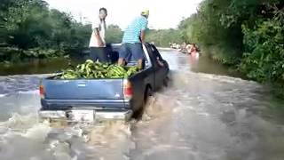 Sarteneja Road Flooding Belize [upl. by Ayanet464]