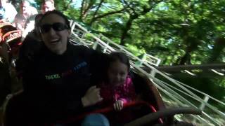 KidTums rides Treetops Roller Coaster at Oakwood Wales UK [upl. by Berns821]