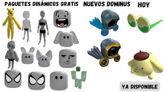 NOTICIAS DE ROBLOX  MUCHOS PAQUETES GRATIS LIMITEDS DE HOY Y DOMINUS NUEVOS [upl. by Oel956]