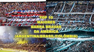 TOP 10 Barra Bravas da América ArgentinaBrasilColômbiaUruguai [upl. by Perni]