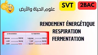 2BAC SVT ET PC  Le rendement énergétique de la respiration et la fermentation [upl. by Obadiah770]