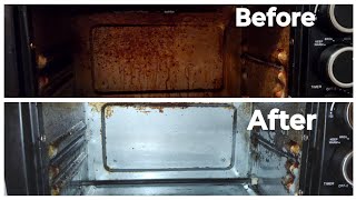 Removing Bakedon Grease from Toaster Oven w Dawn Powerwash No Scrubbers [upl. by Inverson]