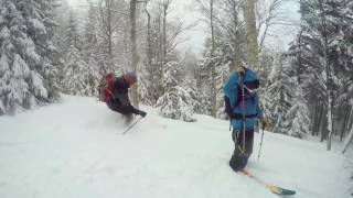 Powder Skiing in The Trees at RASTA VT  GoPro POV [upl. by Eneiluj]